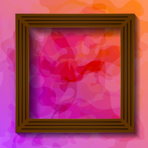 复古水彩画框图片下载