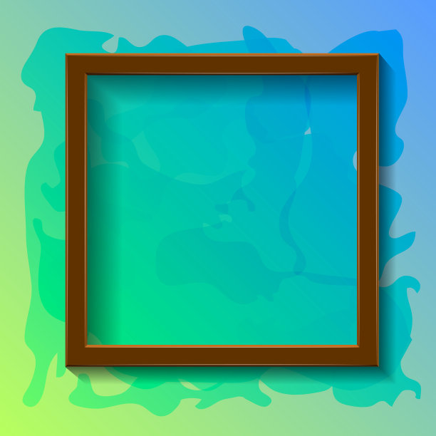 复古水彩画框图片下载