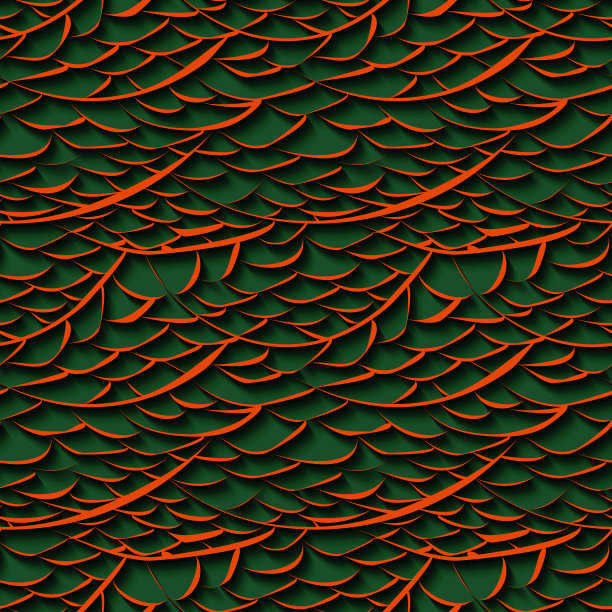 绿色背景上的橙色纸片图片下载