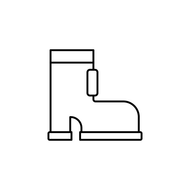 靴子,消防员图标。消防员图标元素。细线图标用于网站设计和开发，应用程序开发图片下载