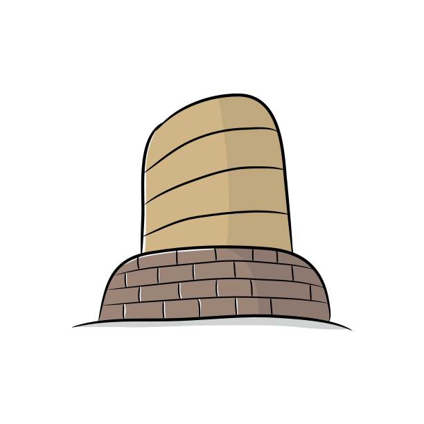 卡通风格恶魔石柱矢量图图片下载