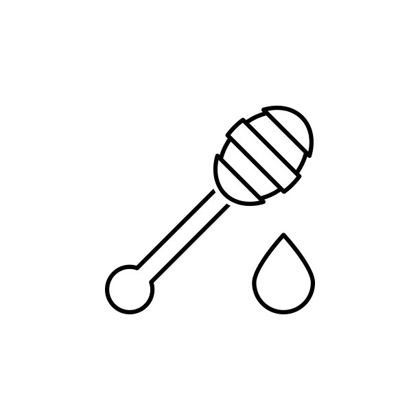 蜂蜜轮廓图标。饮食元素和营养说明图标。用于网站、网页设计、手机应用、UI、UX的标志和符号收集图标图片下载