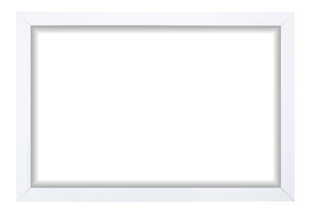 相框或肖像框孤立在白色背景。剪切路径。图片下载
