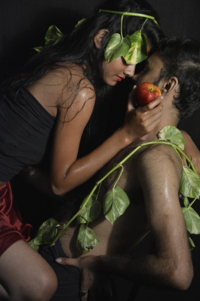 男人、女人和苹果的艺术自然摄影图片下载