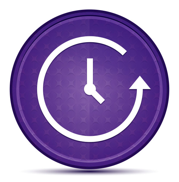 历史图标Prime紫色圆形按钮图片下载