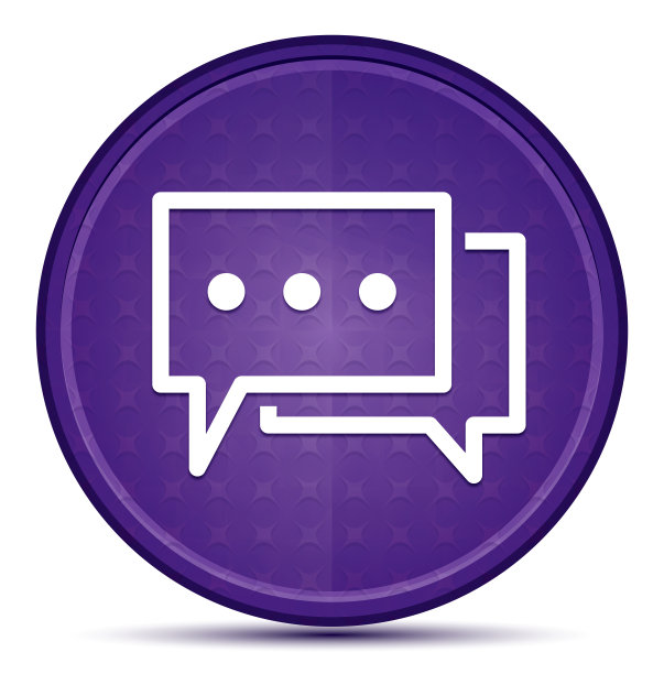 评论图标Prime紫色圆形按钮图片下载