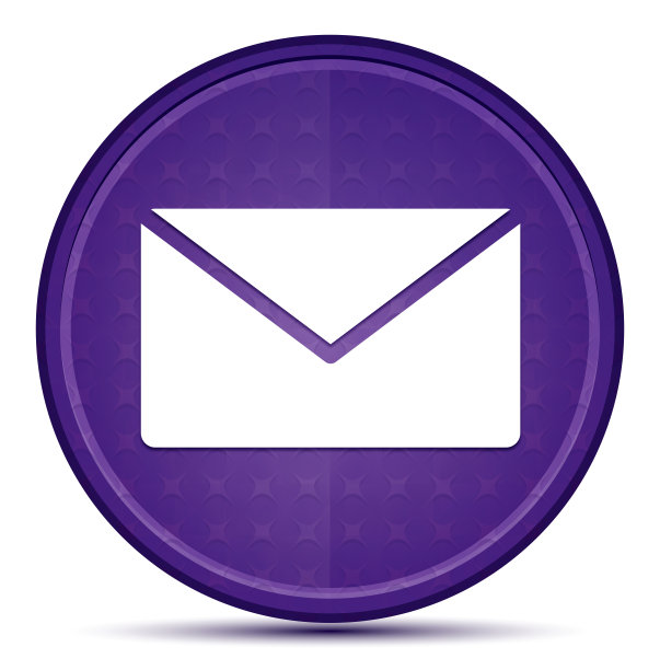 电子邮件图标Prime紫色圆形按钮图片下载