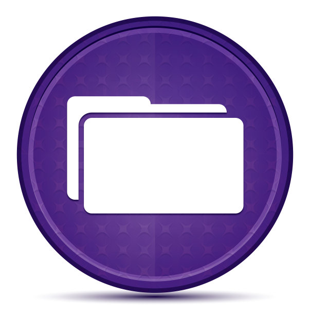 文件夹图标Prime紫色圆形按钮图片下载