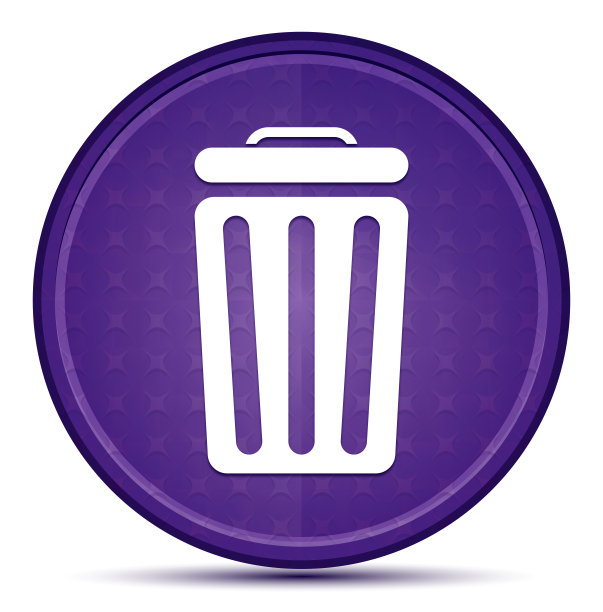 Bin图标Prime紫色圆形按钮图片下载