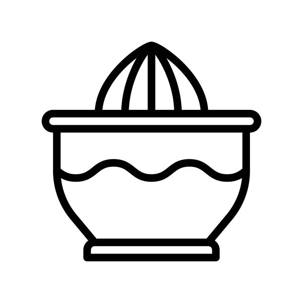 橙色柠檬榨汁机饮料可编辑轮廓图标图片下载