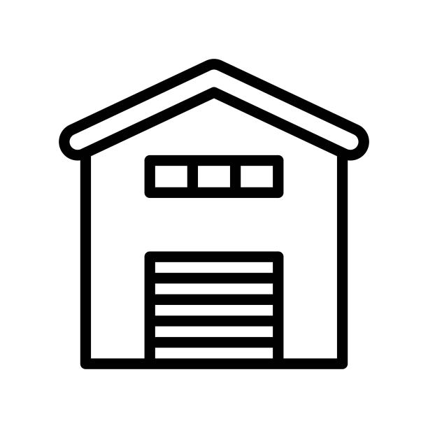 住宅物业外观建筑可编辑轮廓图标图片下载