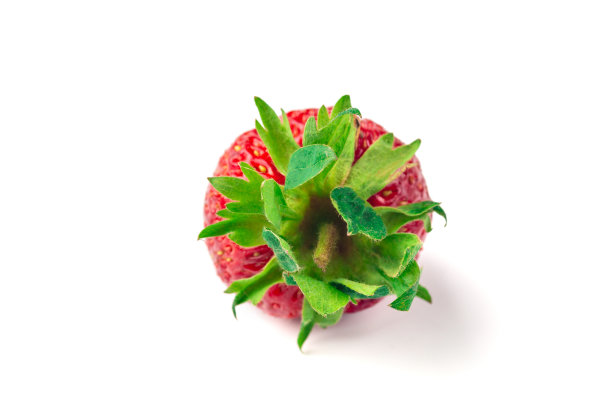 红色浆果草莓孤立在白色背景图片下载