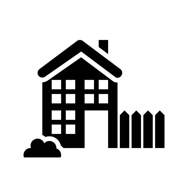 住宅物业外观黑色图标图片下载