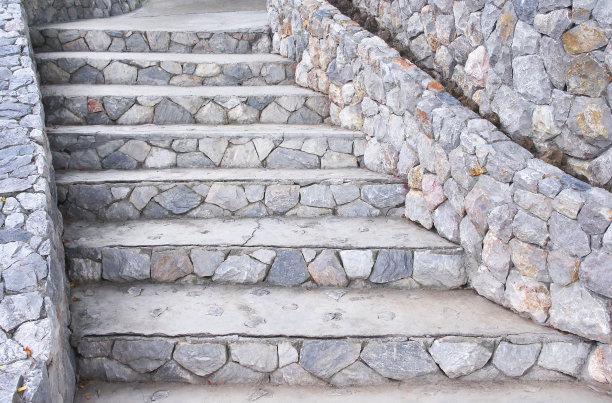 楼梯上装饰石材图案，自然背景图片下载