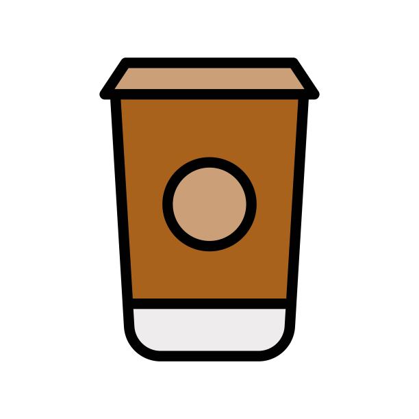 卡布奇诺咖啡杯，可编辑描边图标图片下载