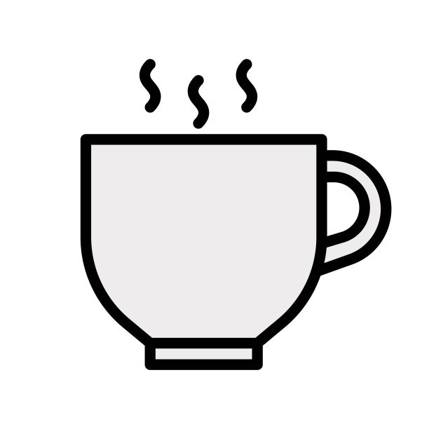 茶或咖啡杯描边可编辑图标设计图片下载