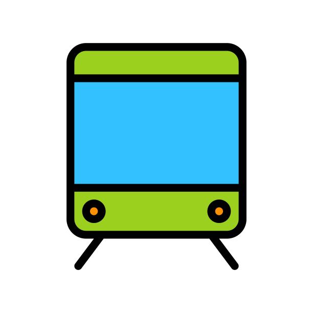 运输可编辑的笔触图标的火车在平面设计。图片下载