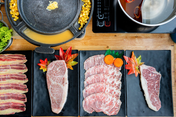 韩国烧烤、猪肉、牛肉图片下载