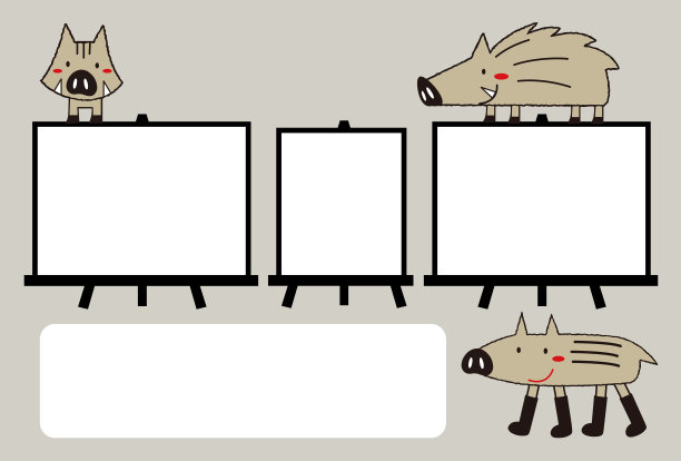 Innoshi插图贺卡模板图片下载