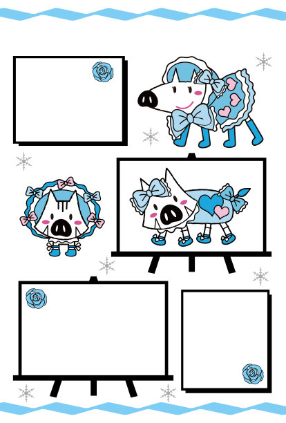 Innoshi插图贺卡模板图片下载