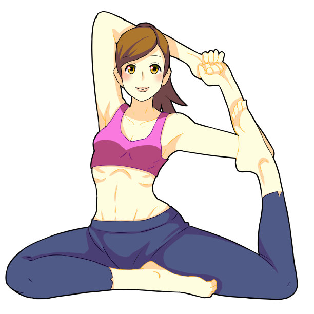 瑜伽鸽子摆棕发女人图片下载