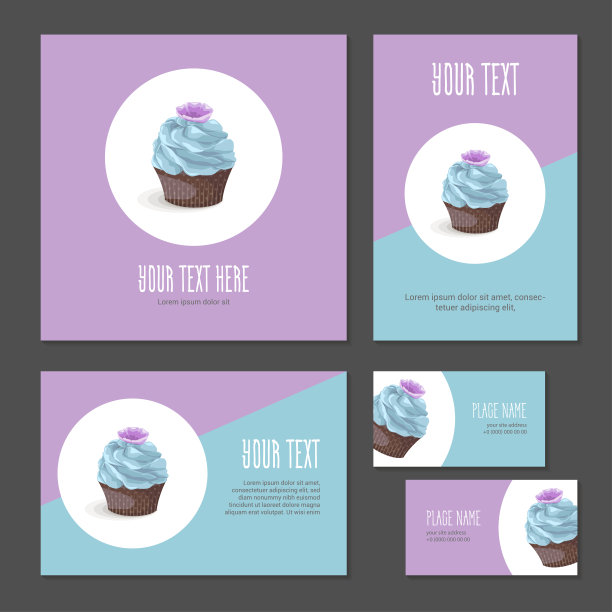 一套企业品牌蛋糕与奶油图片下载