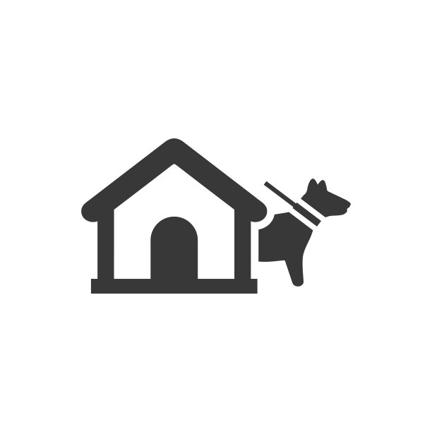 房屋犬类安保图标图片下载