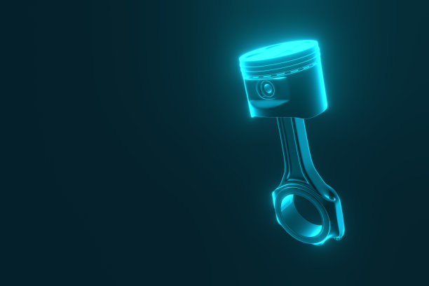 3 d渲染。发动机活塞配活塞环。图片下载