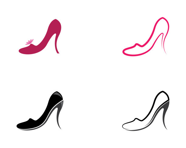 高跟鞋矢量图标插图图片下载
