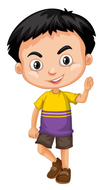 可爱的快乐的微笑的孩子孤立在白色的背景图片下载