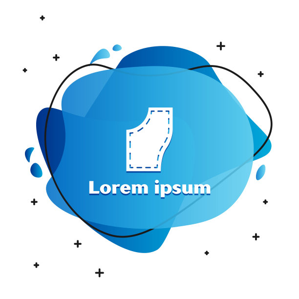 白色缝纫模式图标孤立在白色背景上。缝纫的标记。带有液体形状的抽象横幅。矢量图图片下载