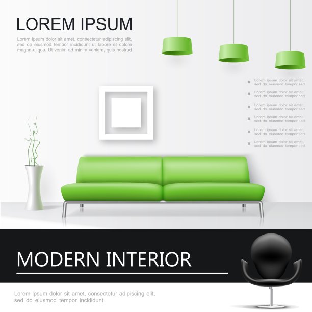 现实的客厅室内概念图片下载