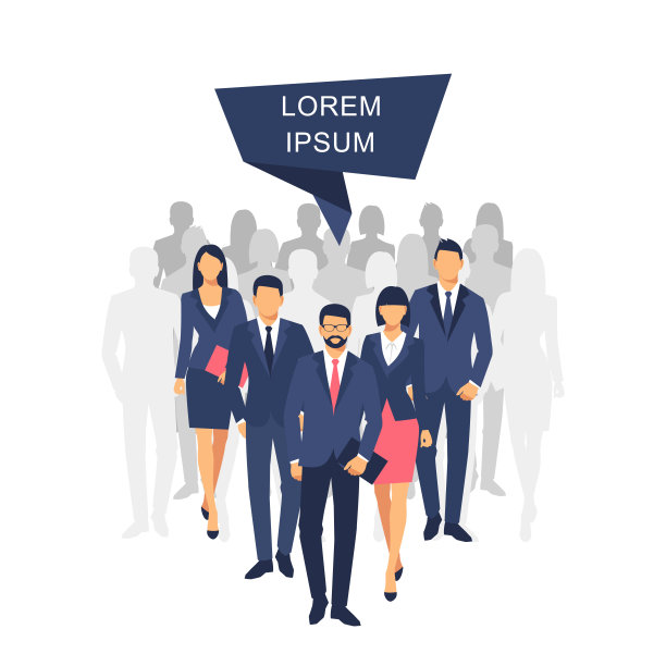 团队业务人员拿着白色背景的文件夹。图片下载