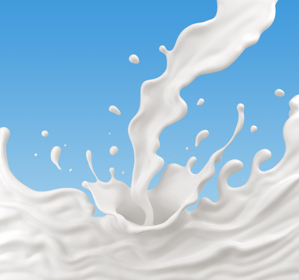 牛奶波纹溅背景。图片下载