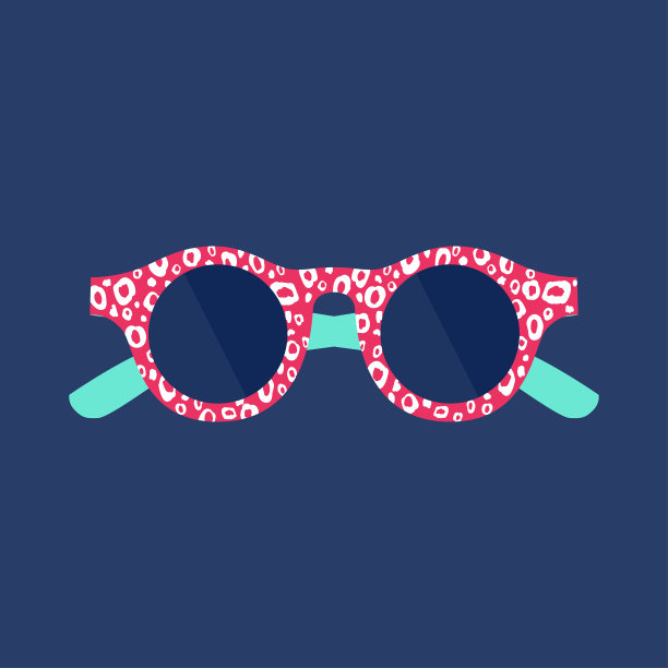抽象的时尚太阳镜。现代明亮的艺术设计夏天海滩聚会广告，生日礼品卡，商店销售海报，t恤，女孩袋印花等。图片下载