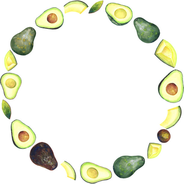 花环和鳄梨图片下载