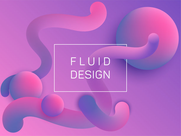 流体和球形渐变形状组成。图片下载