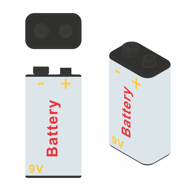 传统9 v电池图片下载