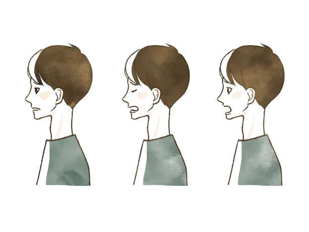 男性面部的侧面表情图片下载