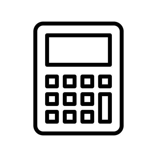 计算器矢量返校线条设计图标图片下载
