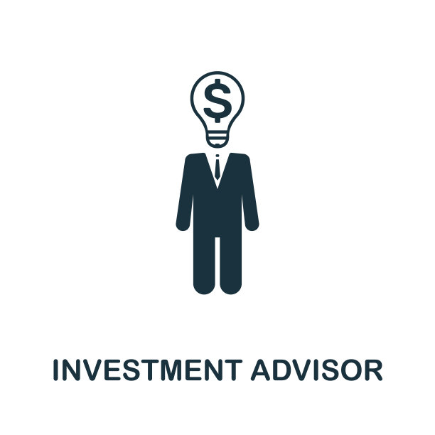 投资顾问图标象征。创意标志从投资图标收集。填充平面投资顾问图标的电脑和移动图片下载