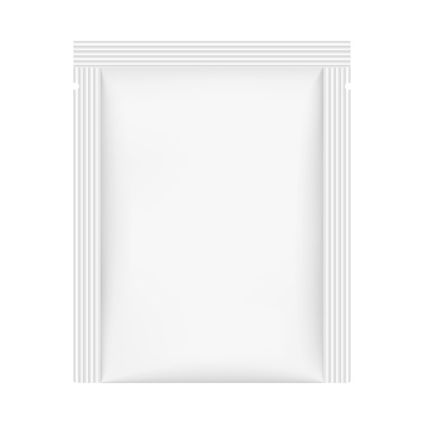 矩形香囊模型孤立在白色背景图片下载