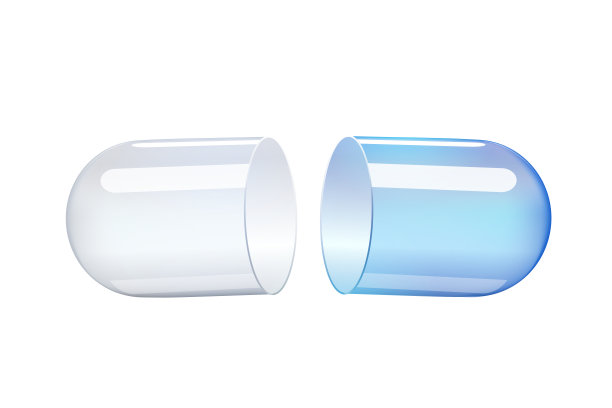 空透明胶囊。止痛药、抗生素、维生素、氨基酸、矿物质、生物活性添加剂、运动营养。图标的药剂。医学插图的背景。图片下载