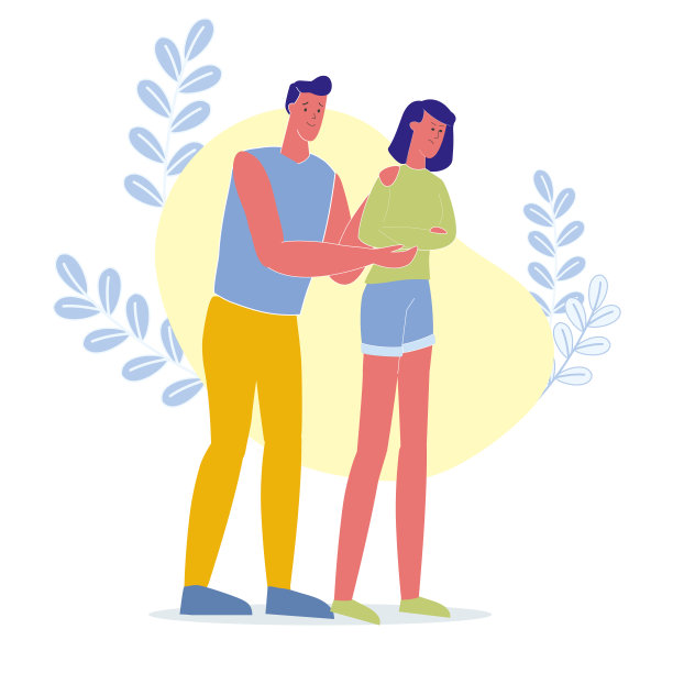 家庭争吵，纠纷平面矢量插图图片下载