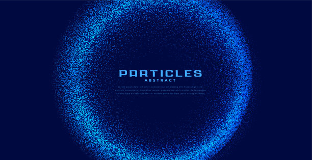 摘要圆形科技粒子蓝色背景图片下载