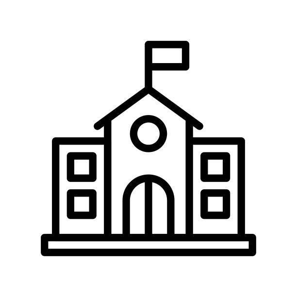 学校矢量素材，返校季线性设计图标图片下载