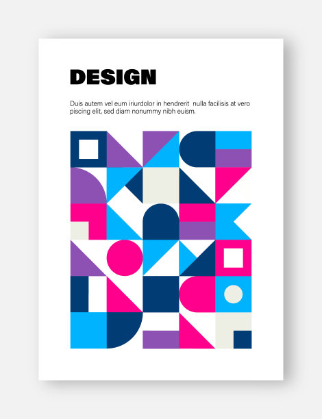 现代抽象几何封面模板图片下载