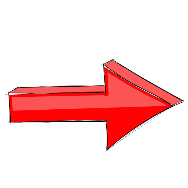 红色箭头。手绘表现图片下载
