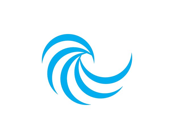 水波符号和图标模板图片下载