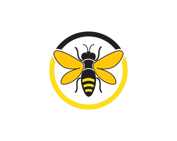 蜜蜂标志模板矢量图标插图图片下载